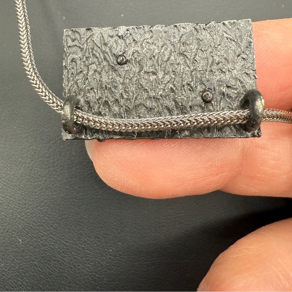 Three Sisters Mountain Metal Pendant Necklace in Copper Metal Geometric - Picture 5 of 14